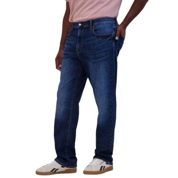 Lucky Brand 34x29 Men's 223 Straight Stretch Classic 5-Pocket Blue Denim Jeans - Picture 2 of 13